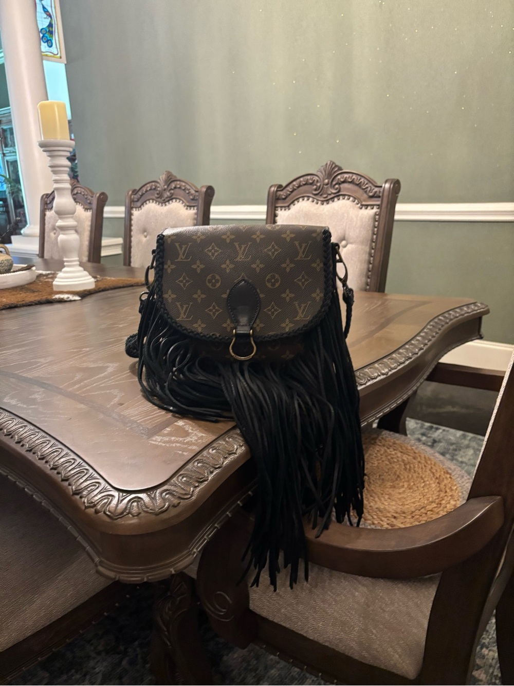 Louis Vuitton Brown Monogram Fringe Crossbody Bag - Picture 2 of 4